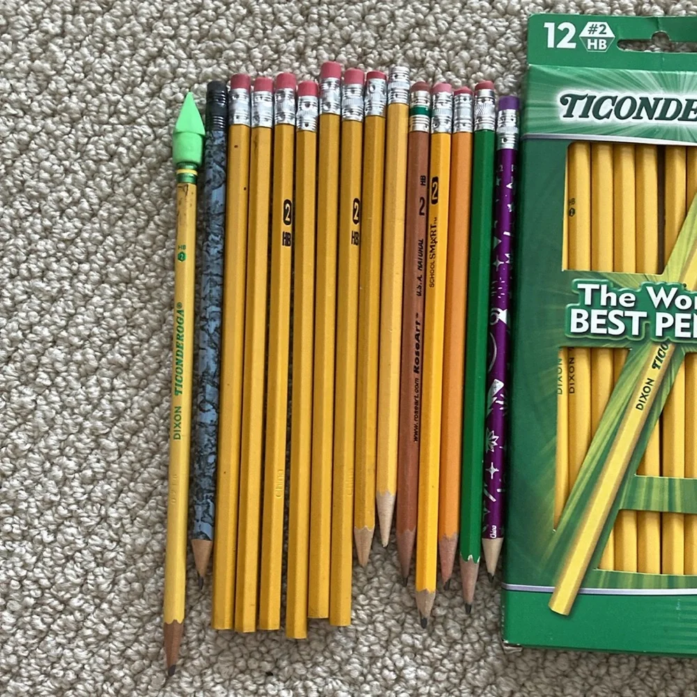 Ticonderoga Yellow Pencils - Pack of 12 Brand New Huge Bundle of #2 Pencils